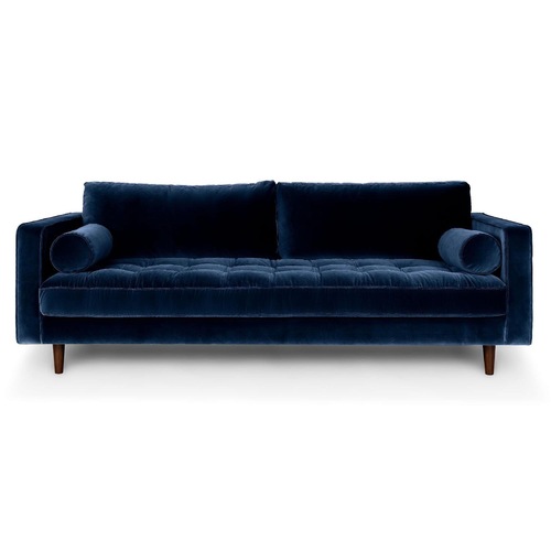 Used Article Sven Blue Velvet Sofa for sale on AptDeco