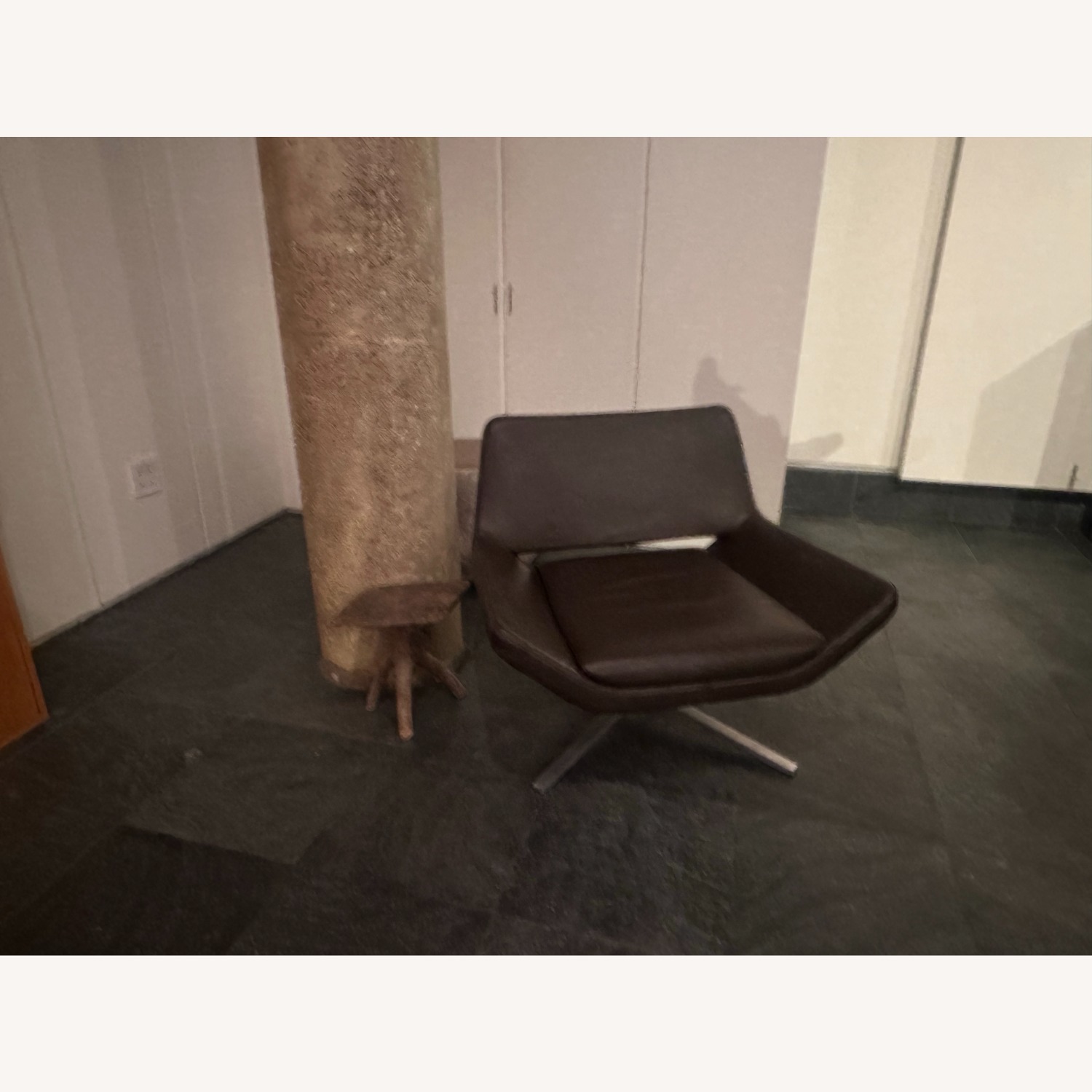 B&B Italia Dark Brown Leather Armchair (Pair) - image-2