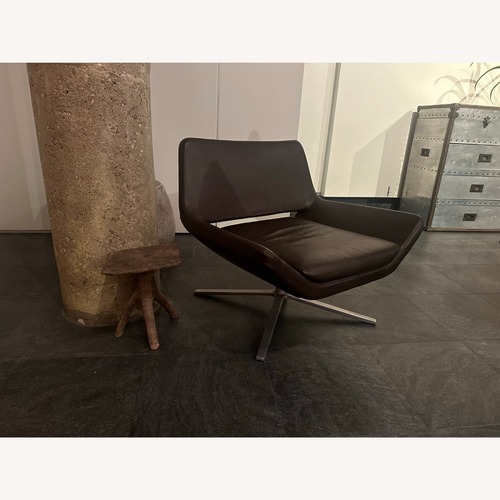 Used B&B Italia Dark Brown Leather Armchair (Pair) for sale on AptDeco