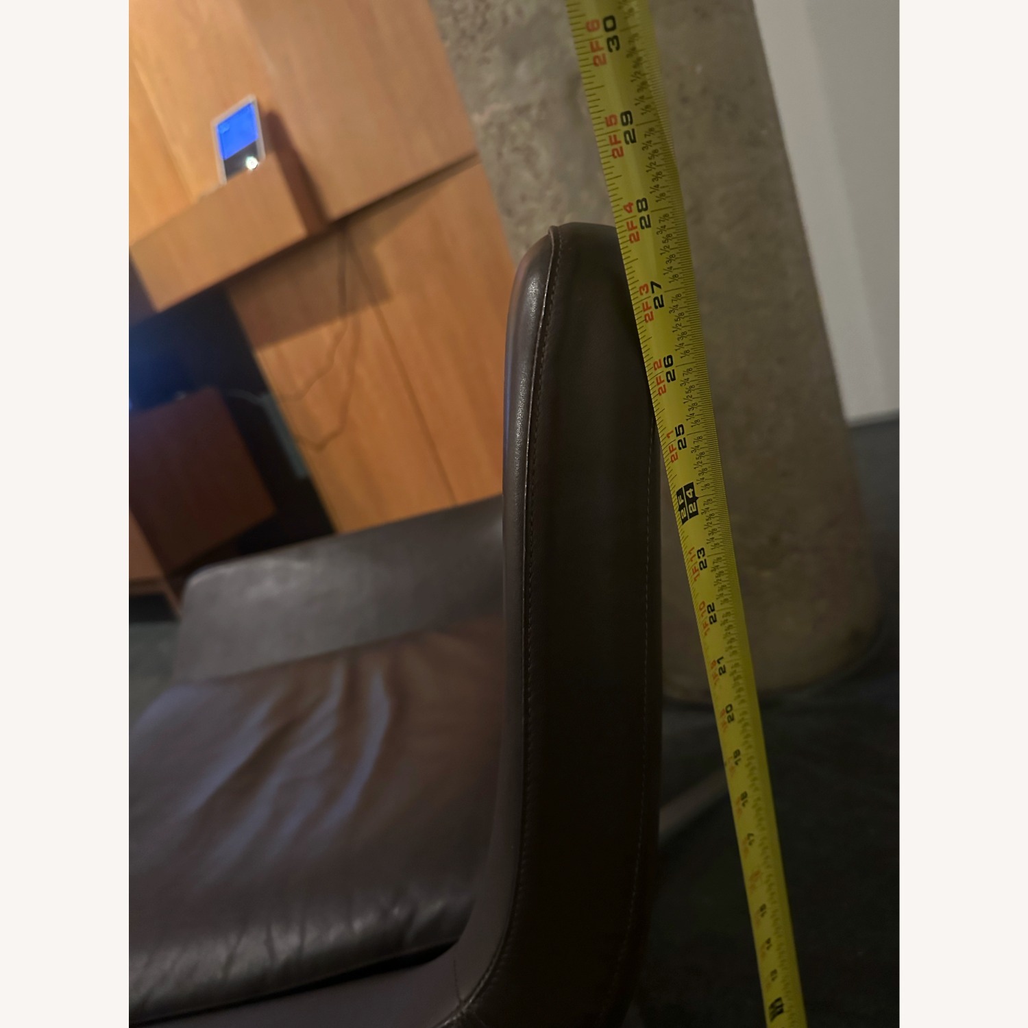 B&B Italia Dark Brown Leather Armchair (Pair) - image-3