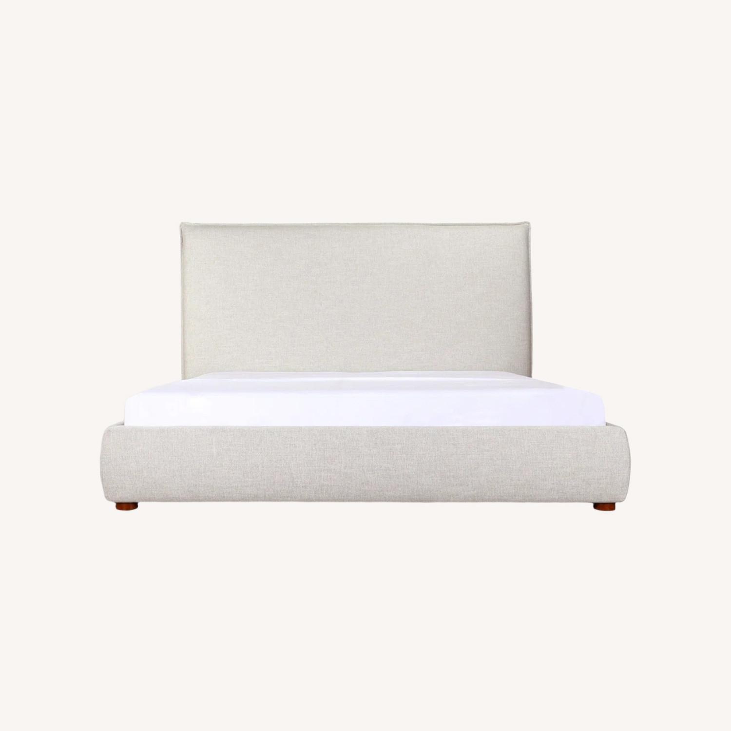 Joss & Main Timothy Light Gray Fabric King Bed - image-0