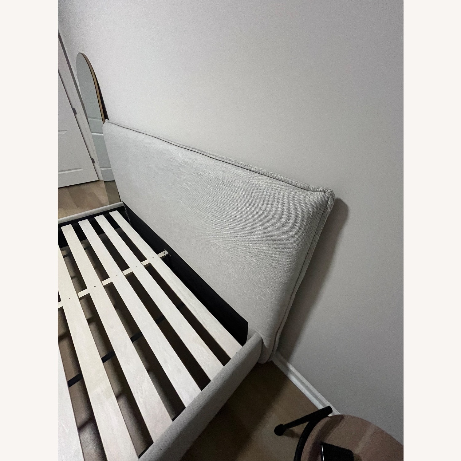 Joss & Main Timothy Light Gray Fabric King Bed - image-3