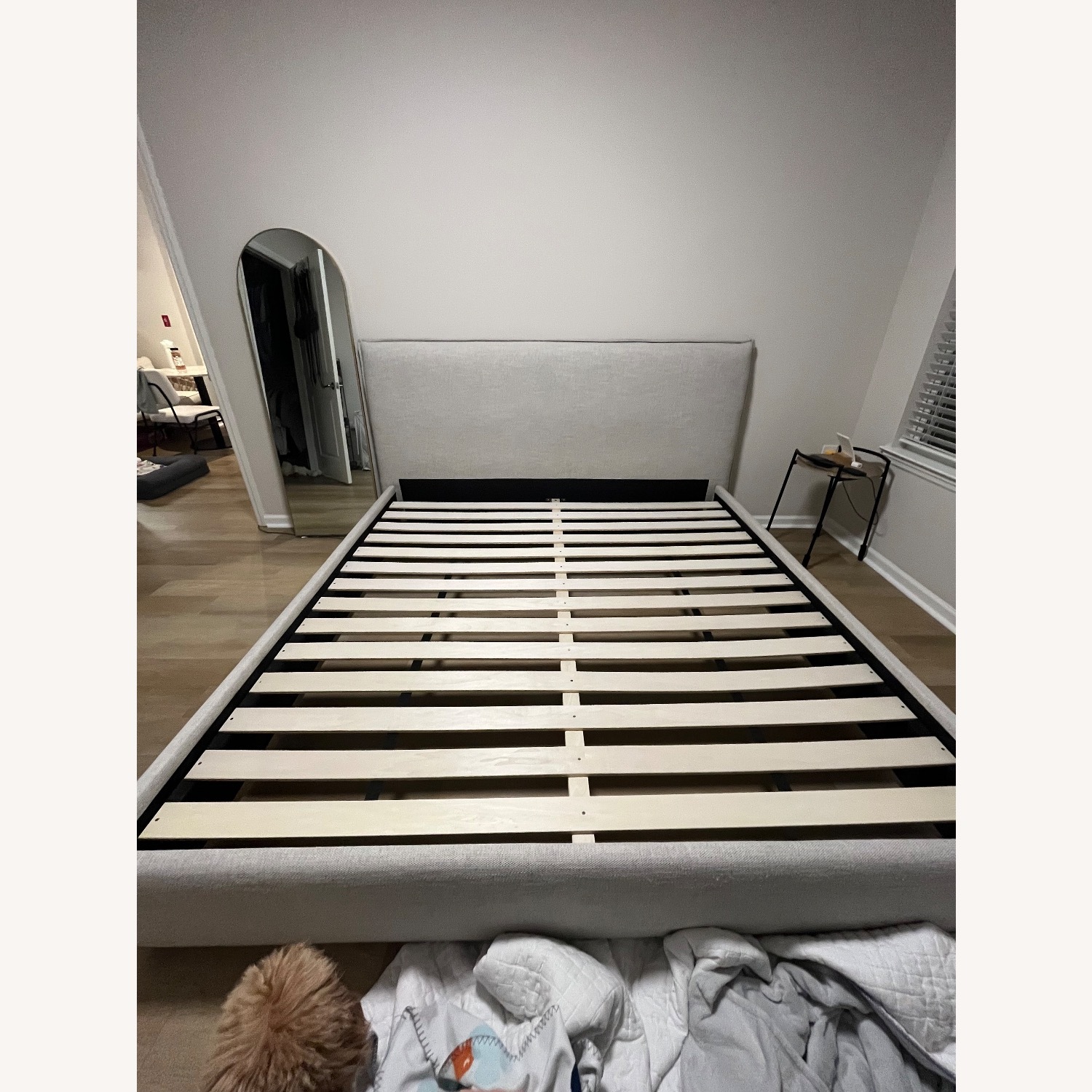 Joss & Main Timothy Light Gray Fabric King Bed - image-1