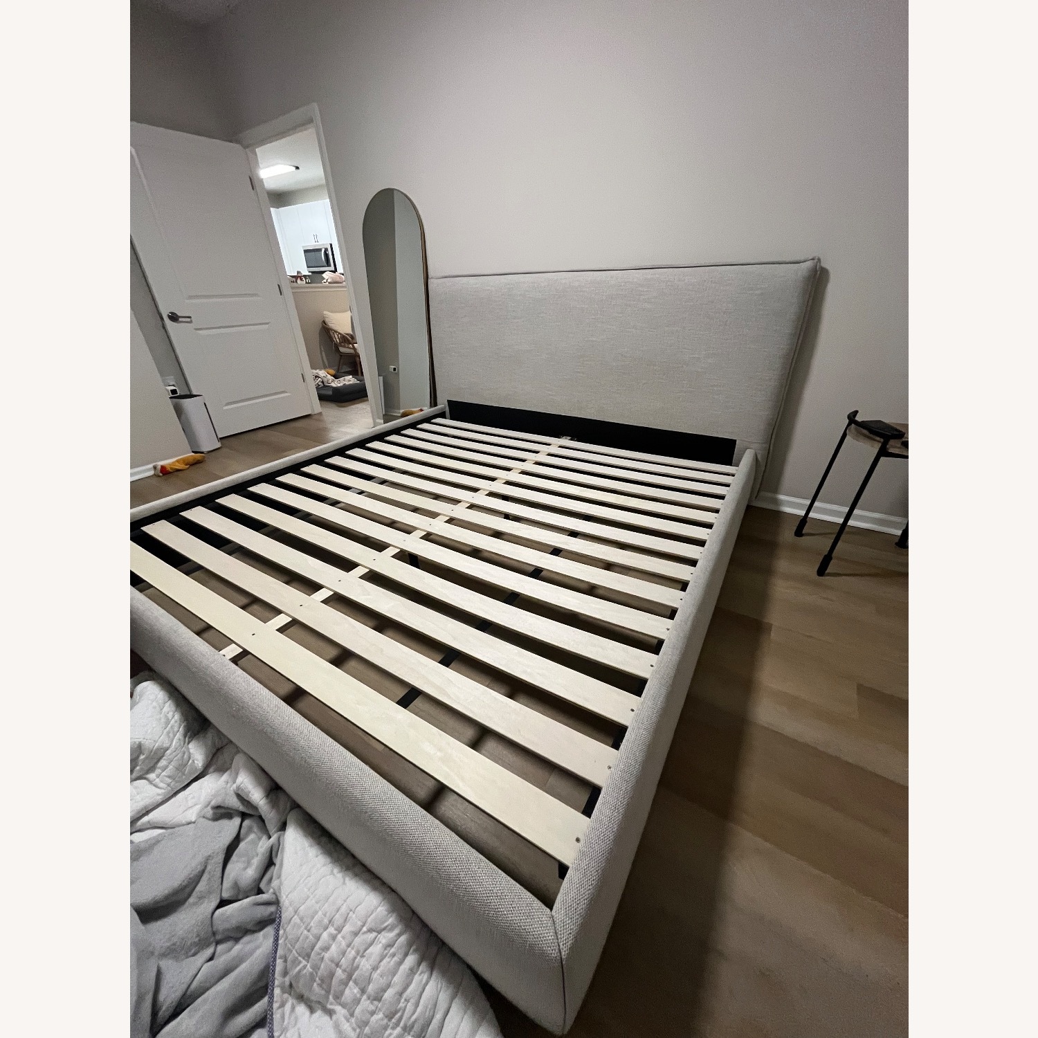 Joss & Main Timothy Light Gray Fabric King Bed - image-2