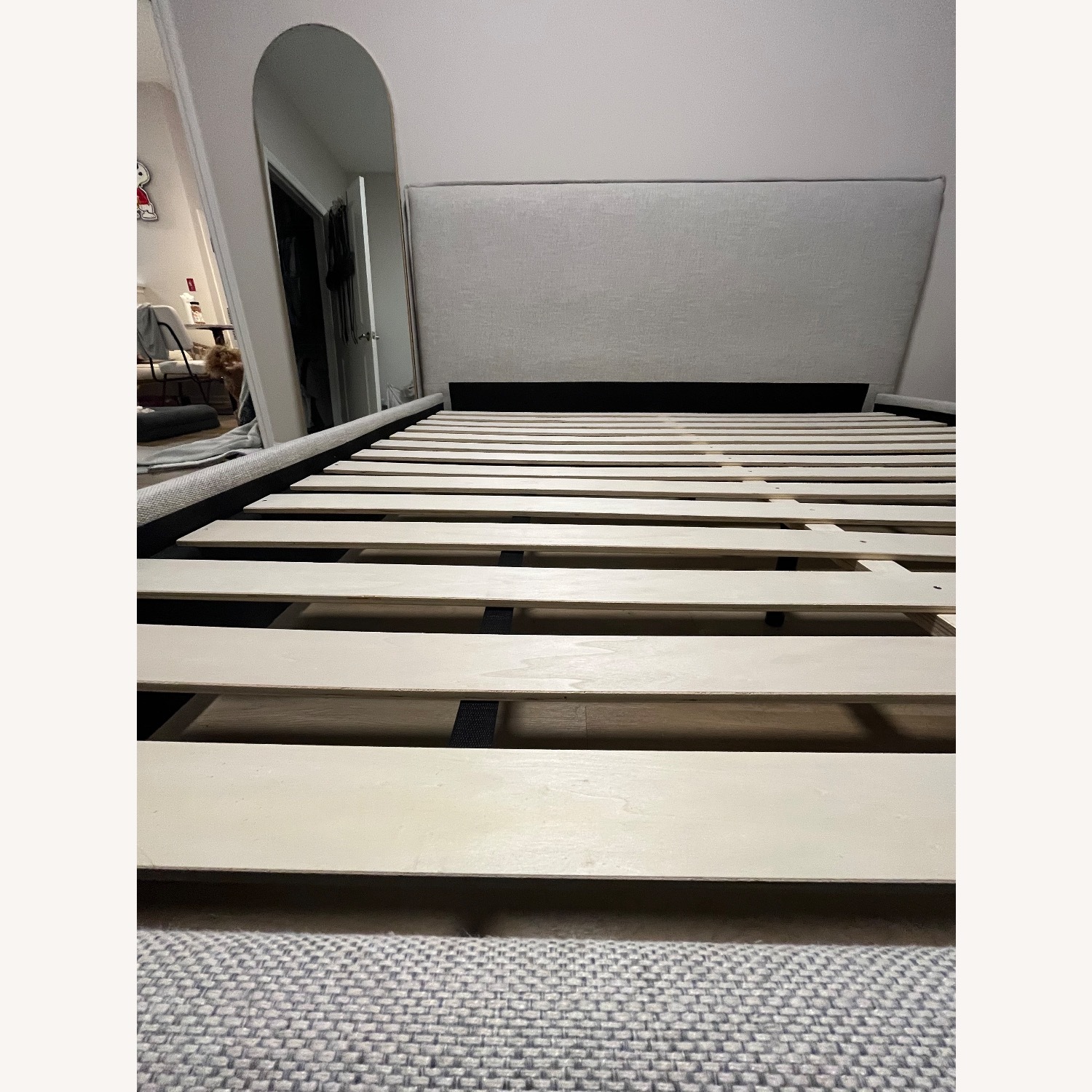 Joss & Main Timothy Light Gray Fabric King Bed - image-5