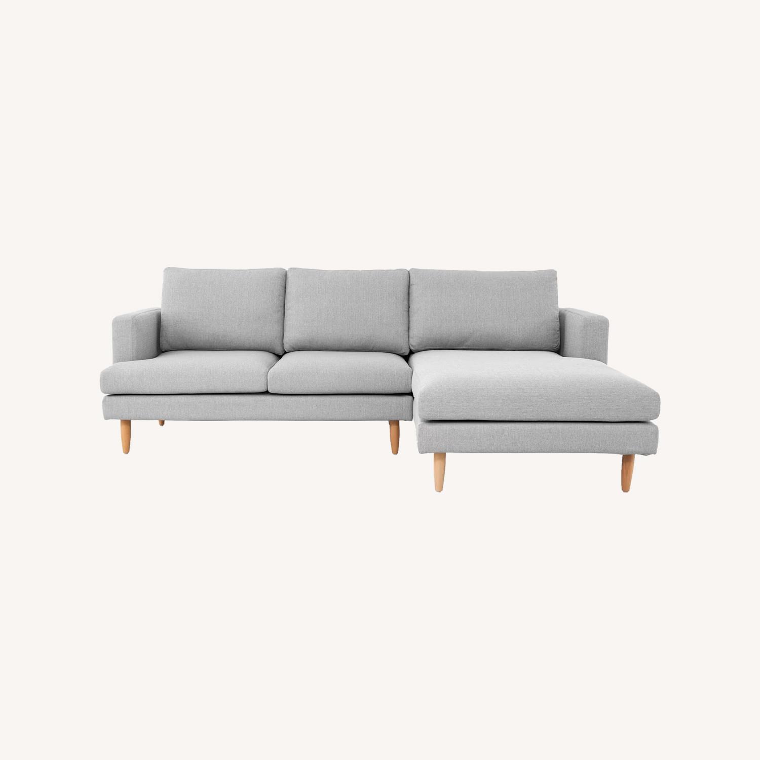 Castlery Tana Light Gray Fabric 2 Piece Sectional - image-0