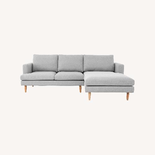 Used Castlery Tana Light Gray Fabric 2 Piece Sectional for sale on AptDeco