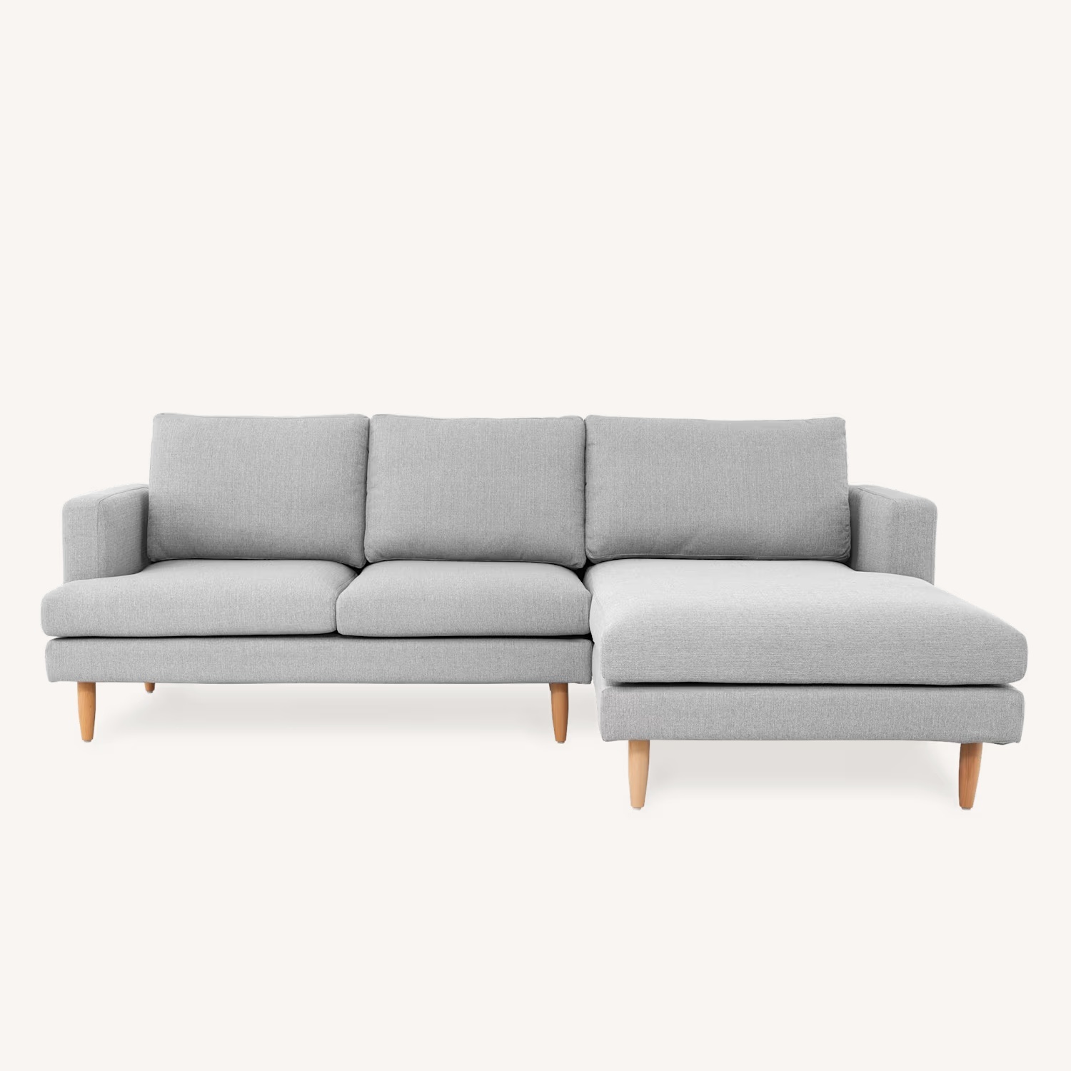 Castlery Tana Light Gray Fabric 2 Piece Sectional - image-6