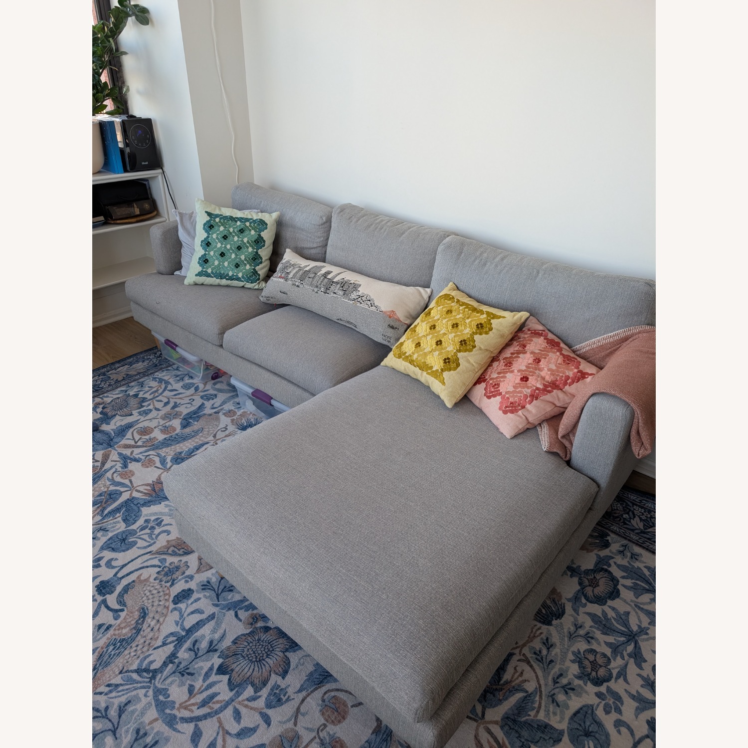 Castlery Tana Light Gray Fabric 2 Piece Sectional - image-3