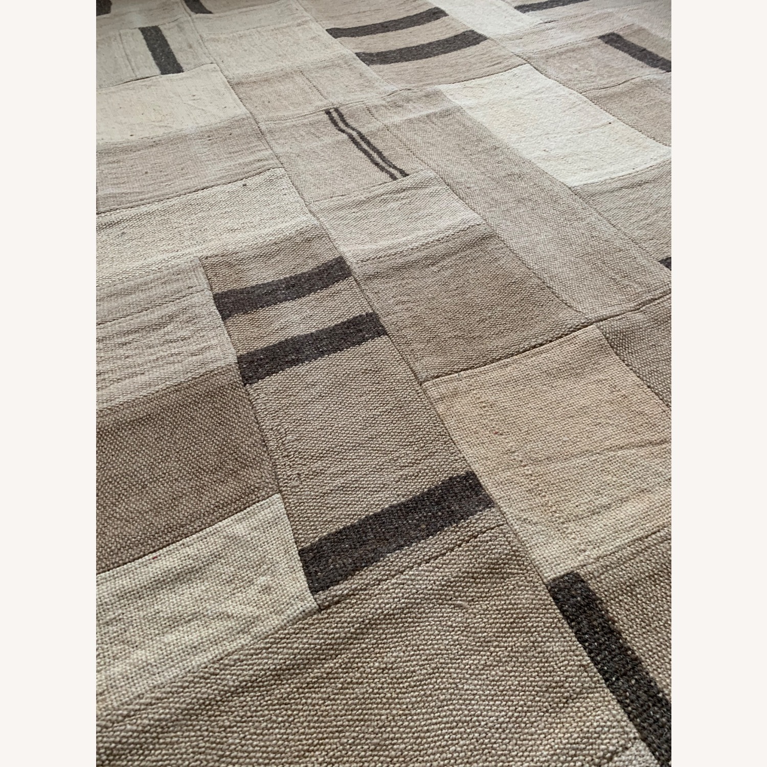 Kilim Patchwork Wool Area Rug 4' x 6' - image-4