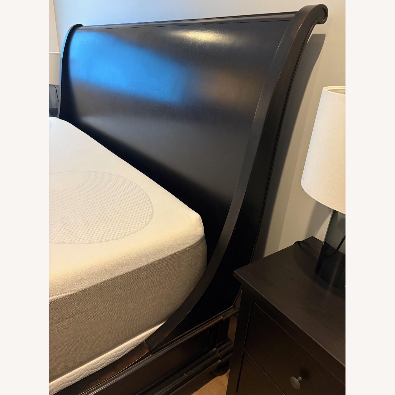 Restoration Hardware Dark Brown Wood King Bed - image-3