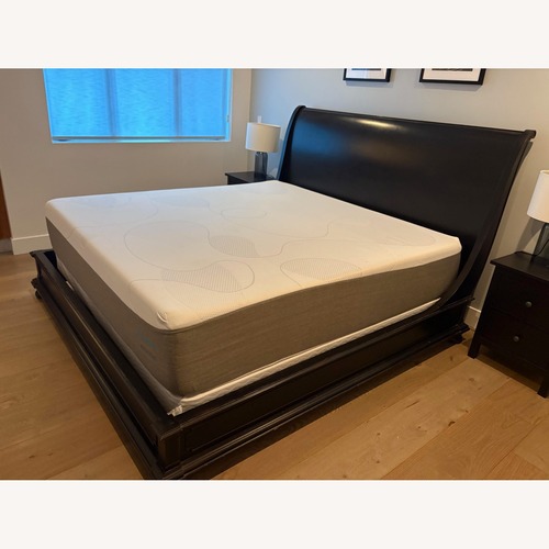 Used Restoration Hardware Dark Brown Wood King Bed for sale on AptDeco