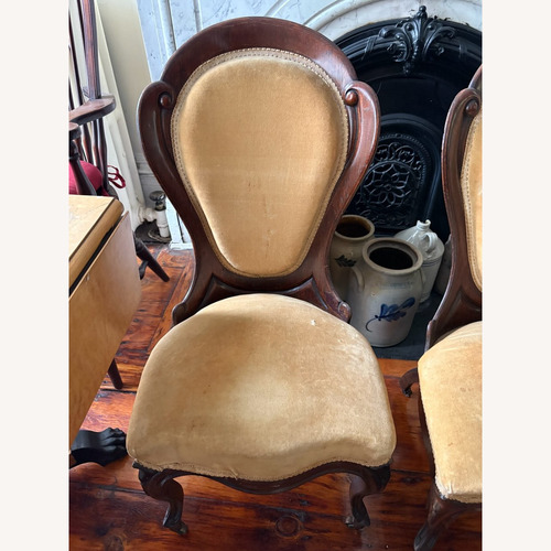 Used A Matching set of four Victorian Slipper Chairs for sale on AptDeco