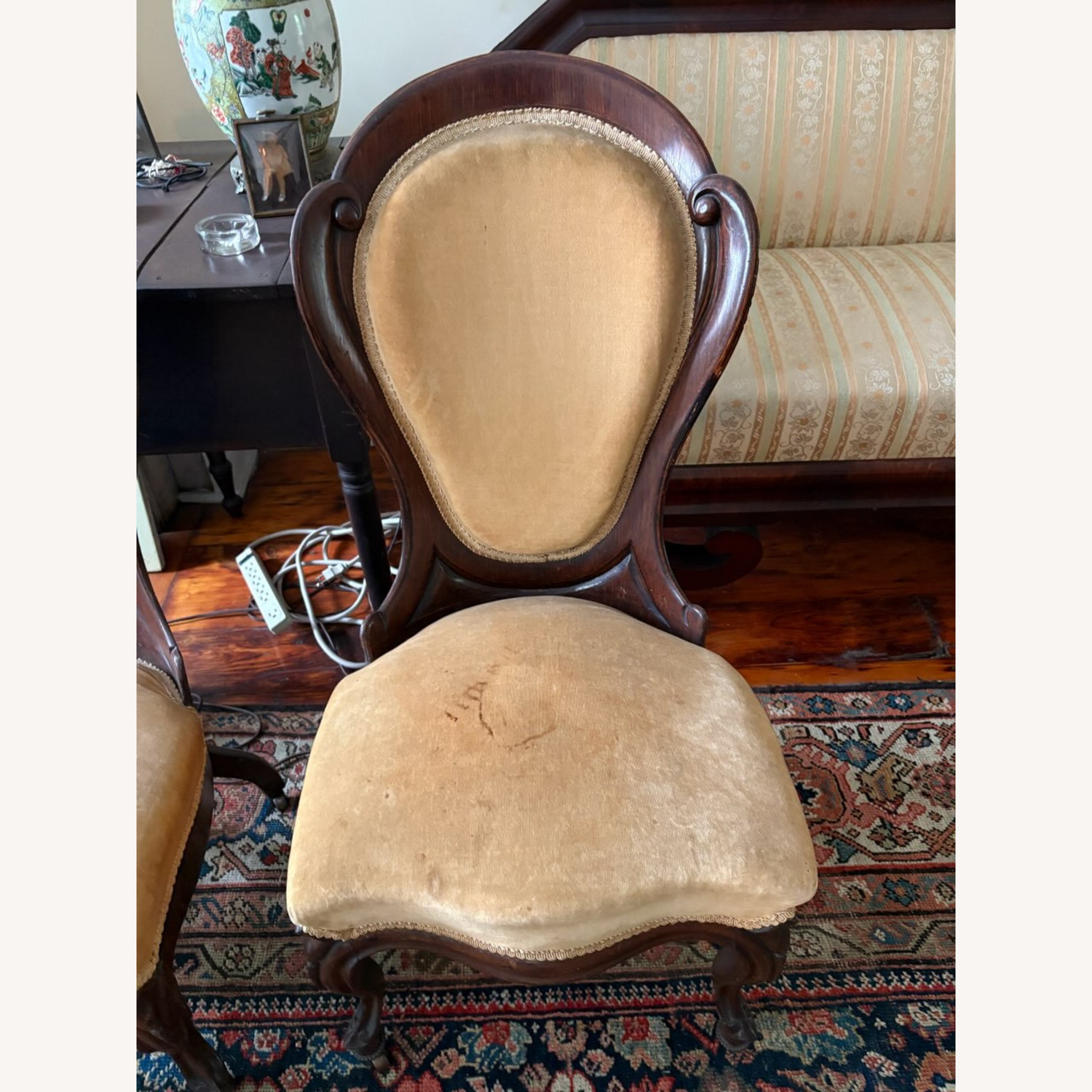 A Matching set of four Victorian Slipper Chairs - image-4