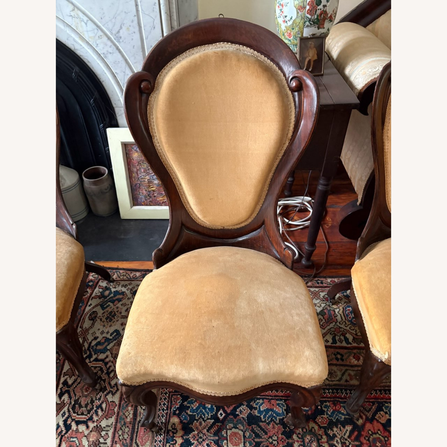 A Matching set of four Victorian Slipper Chairs - image-2