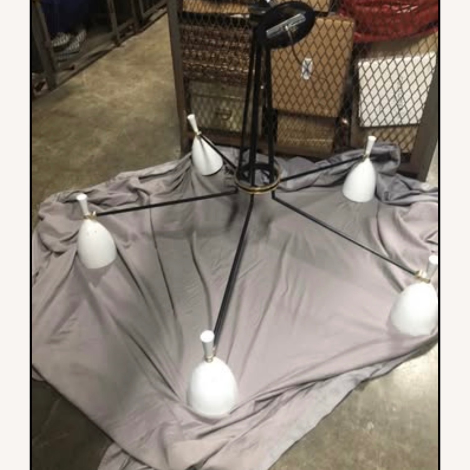 White Designer Martyn Lawrence Bullard Chandelier - image-3