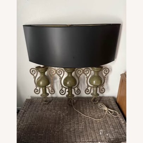 Used Vintage/Antique Finds Green Metal Wall Lamp for sale on AptDeco