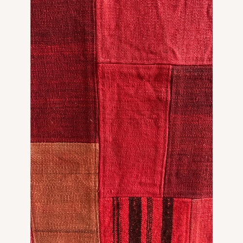 Used Vintage Red Wool Area Rug 4' x 6' for sale on AptDeco