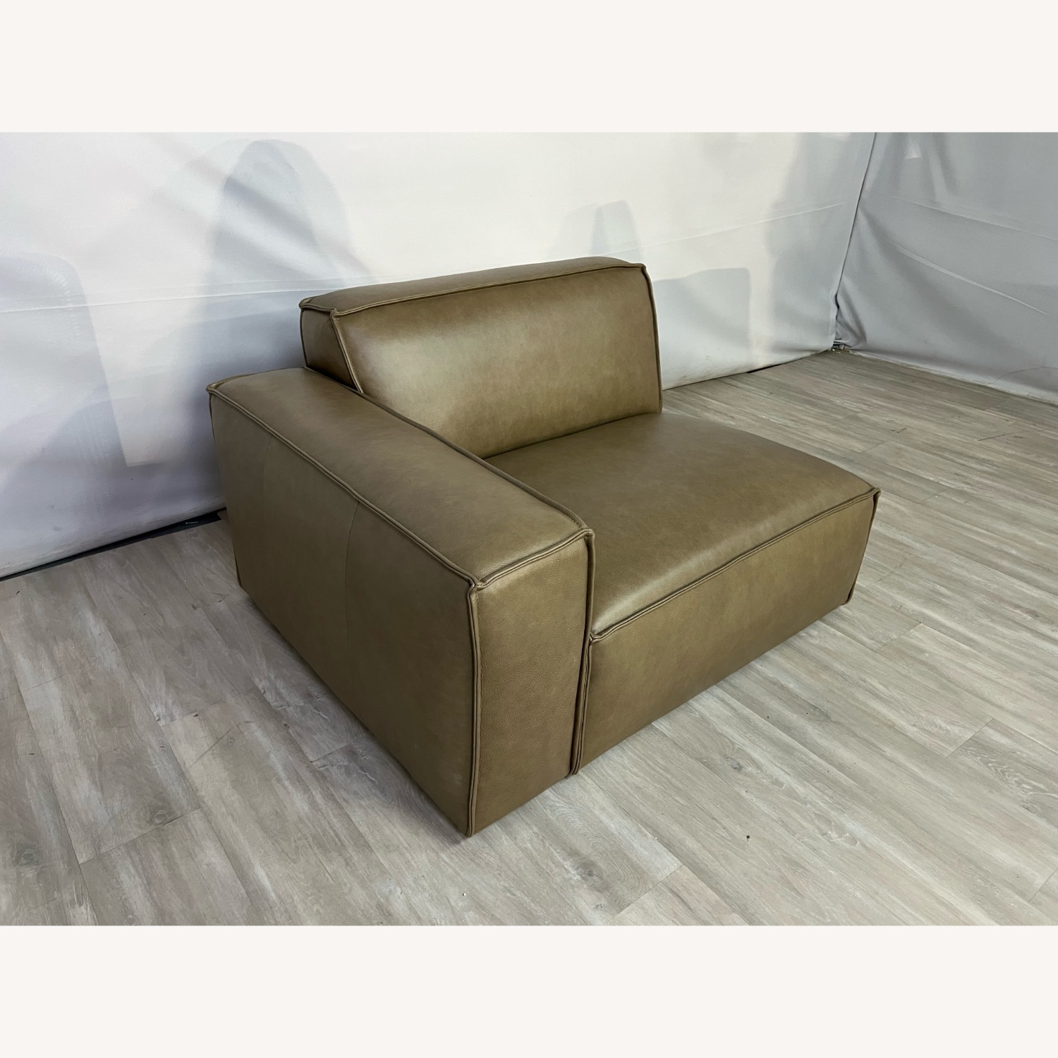 Castlery Jonathan Leather Arm Sofa in Warm Taupe - image-2