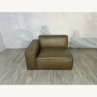 Castlery Jonathan Leather Arm Sofa in Warm Taupe