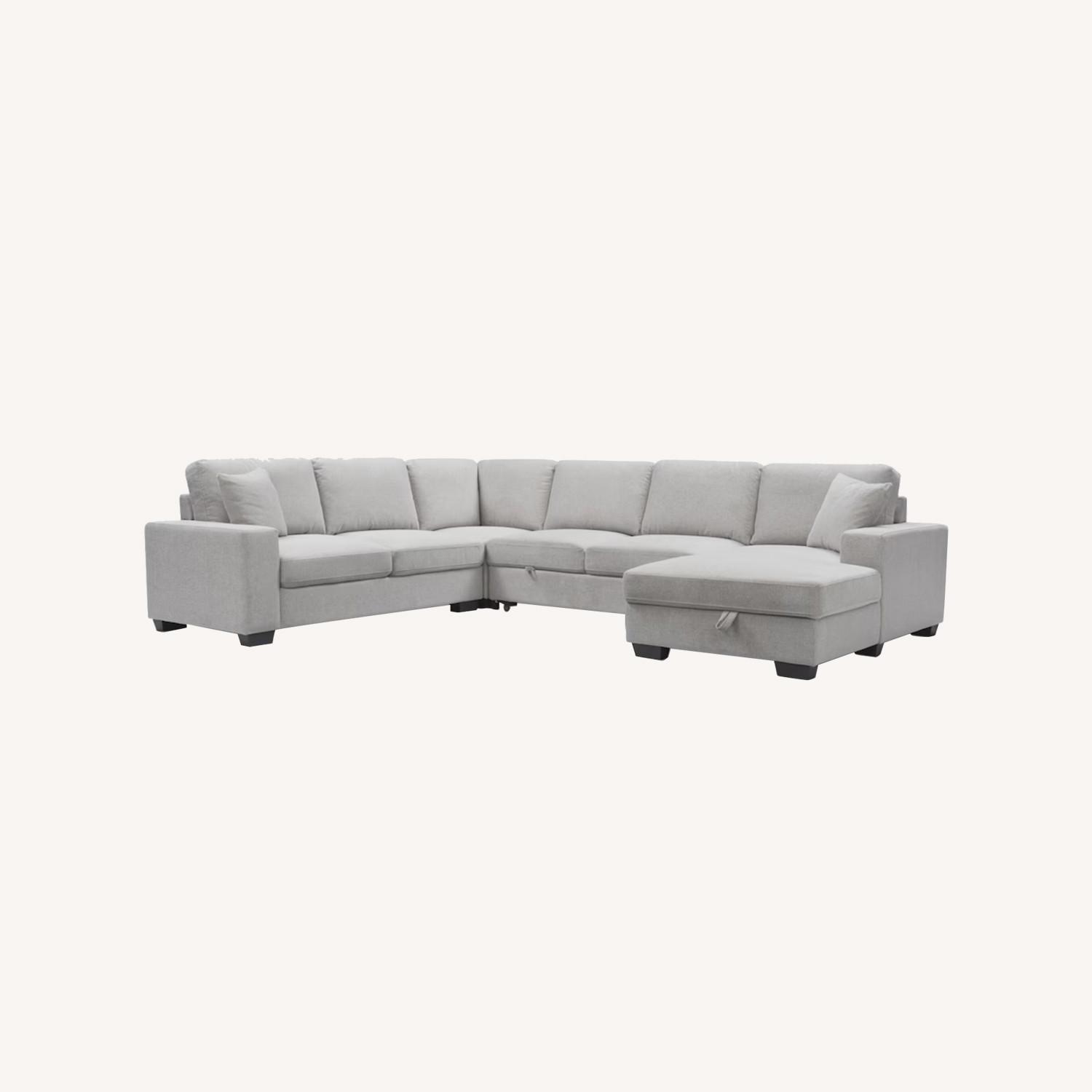 Value City Furniture White 3+ Piece Sectional - image-0
