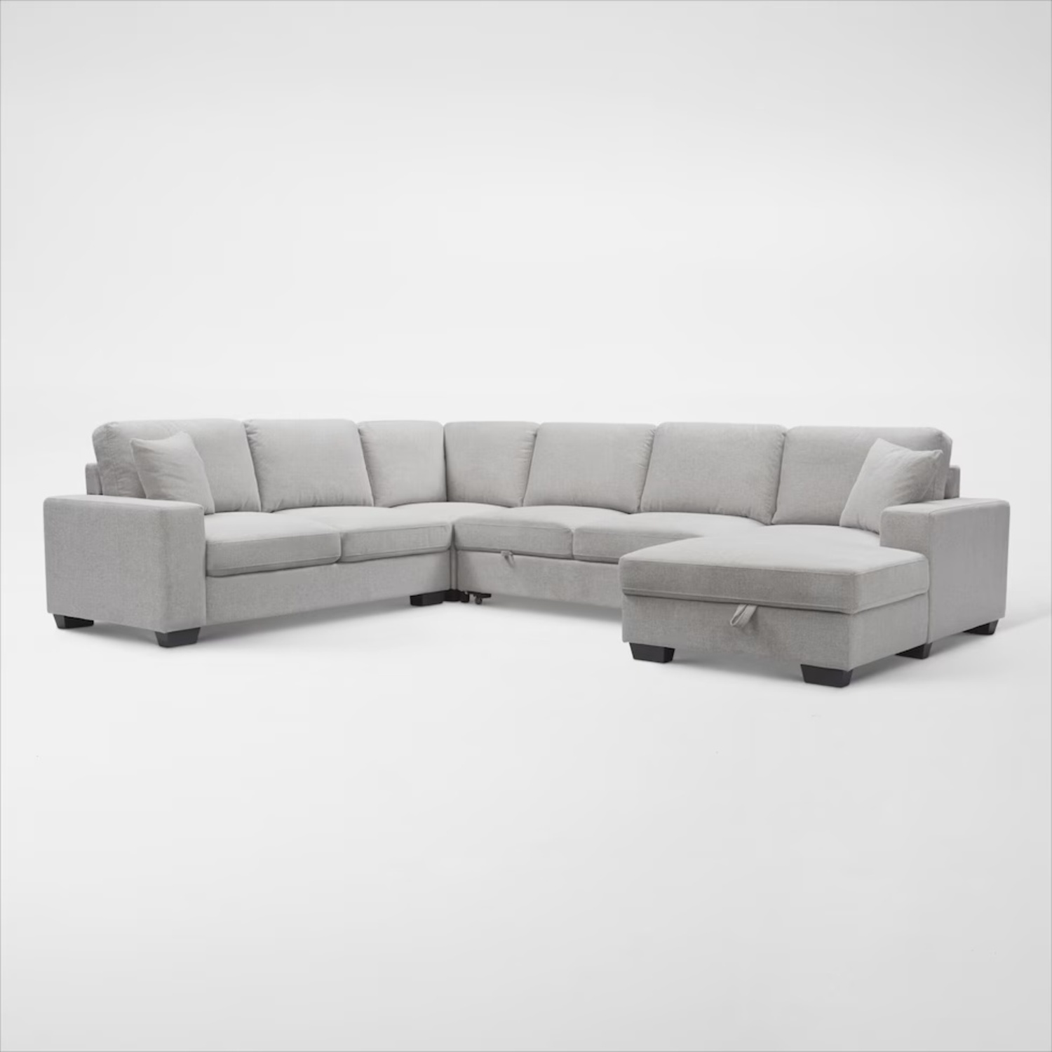 Value City Furniture White 3+ Piece Sectional - image-5