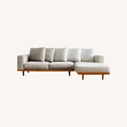 Used West Elm Newport White 2 Piece Sectional for sale on AptDeco