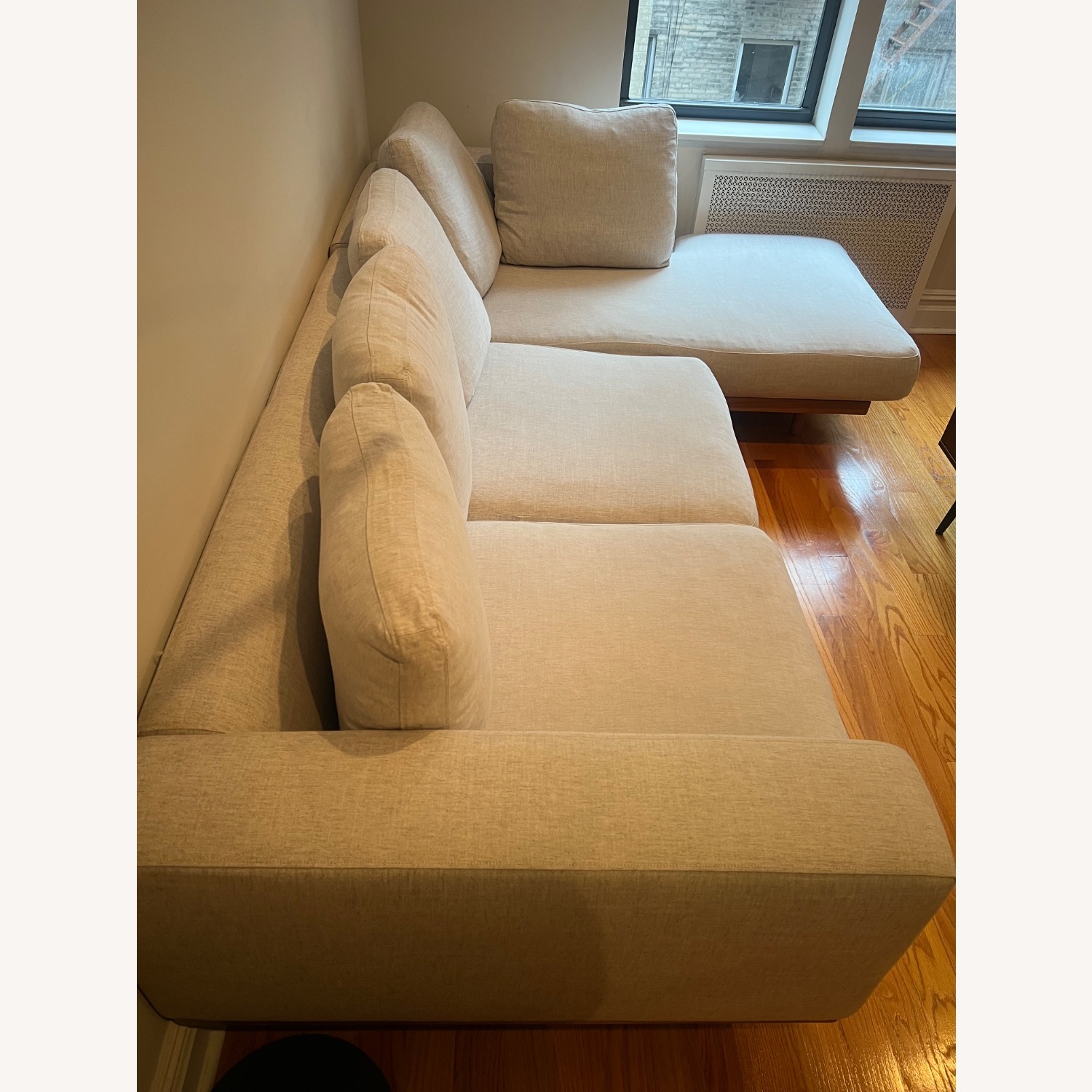 West Elm Newport White 2 Piece Sectional - image-2