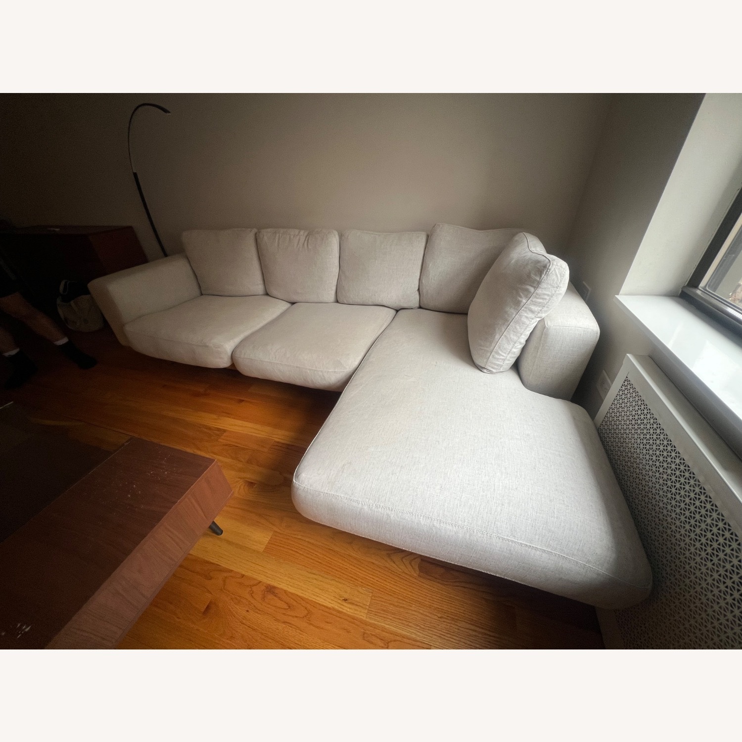 West Elm Newport White 2 Piece Sectional - image-1