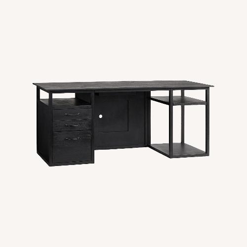 Used Pottery Barn Teen Black Wood Desk for sale on AptDeco