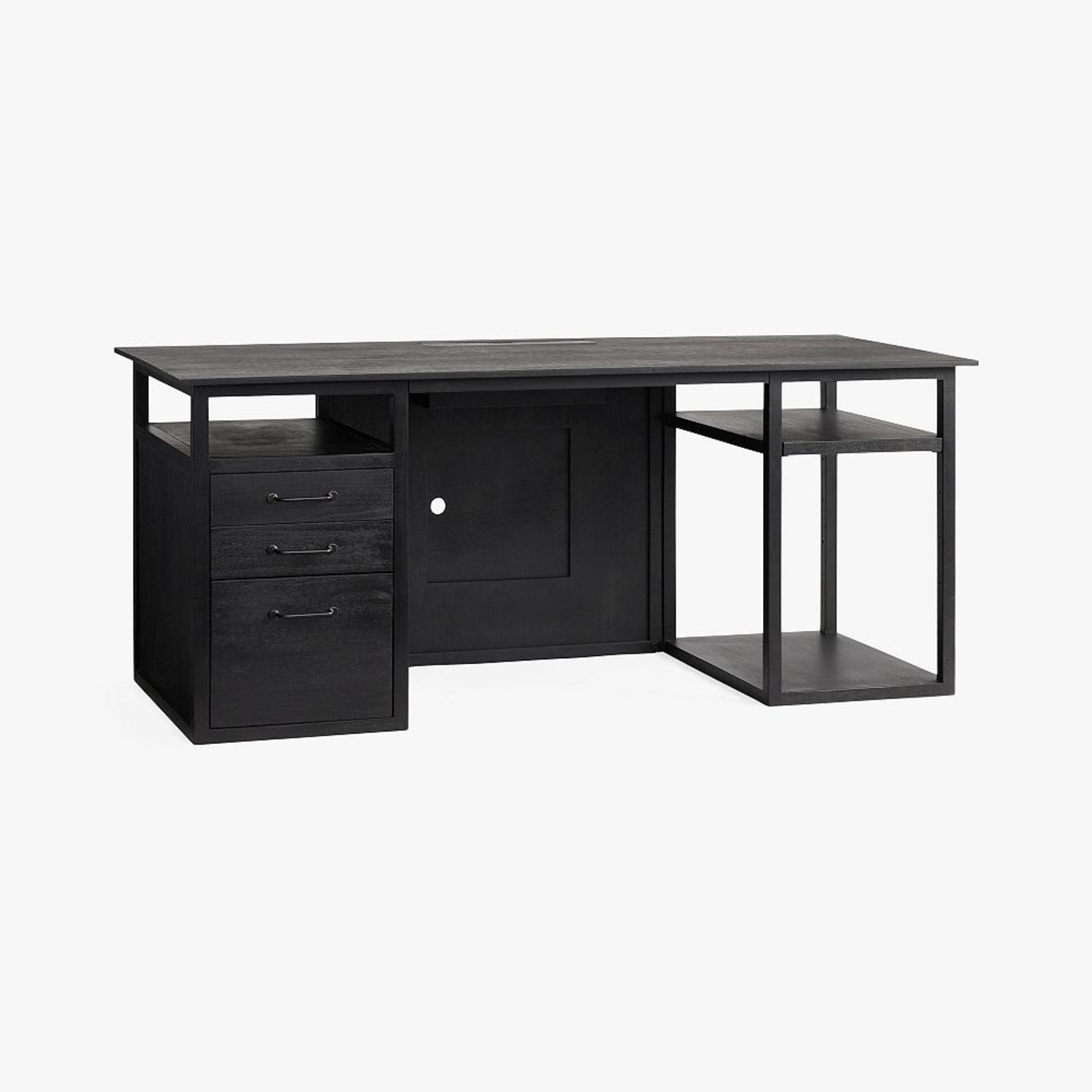 Pottery Barn Teen Black Wood Desk - image-9