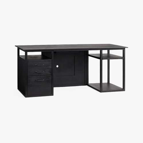 Used Pottery Barn Teen Black Wood Desk for sale on AptDeco