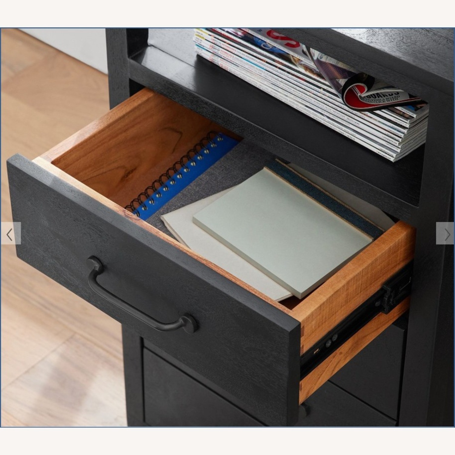 Pottery Barn Teen Black Wood Desk - image-4