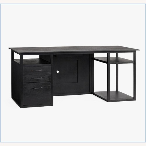 Used Pottery Barn Teen Black Wood Desk for sale on AptDeco