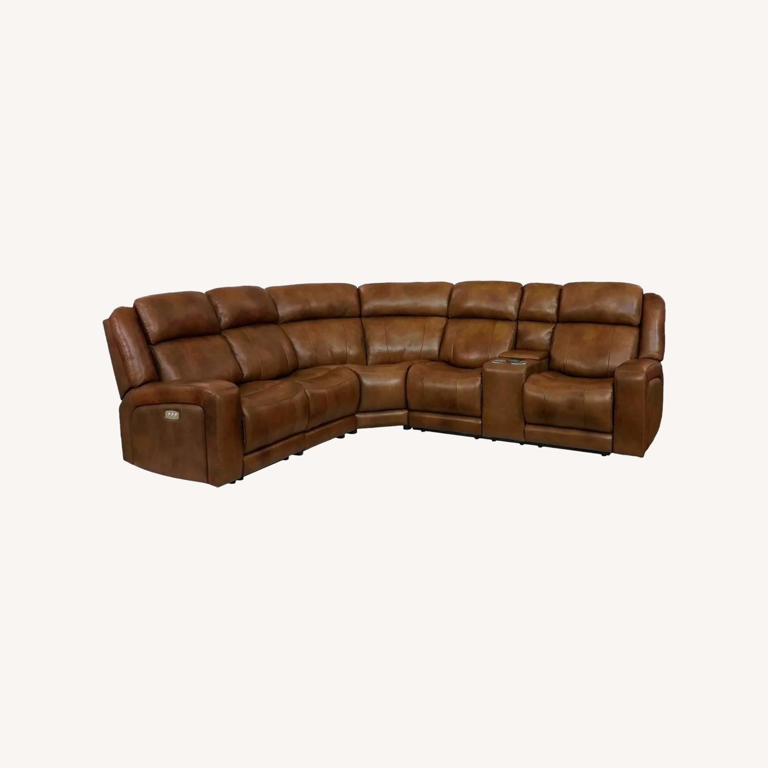 Haverty’s Aviator Light Brown Aviator 5-PC Sectional - image-0