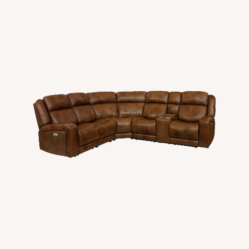 Used Haverty’s Aviator Light Brown Aviator 5-PC Sectional for sale on AptDeco