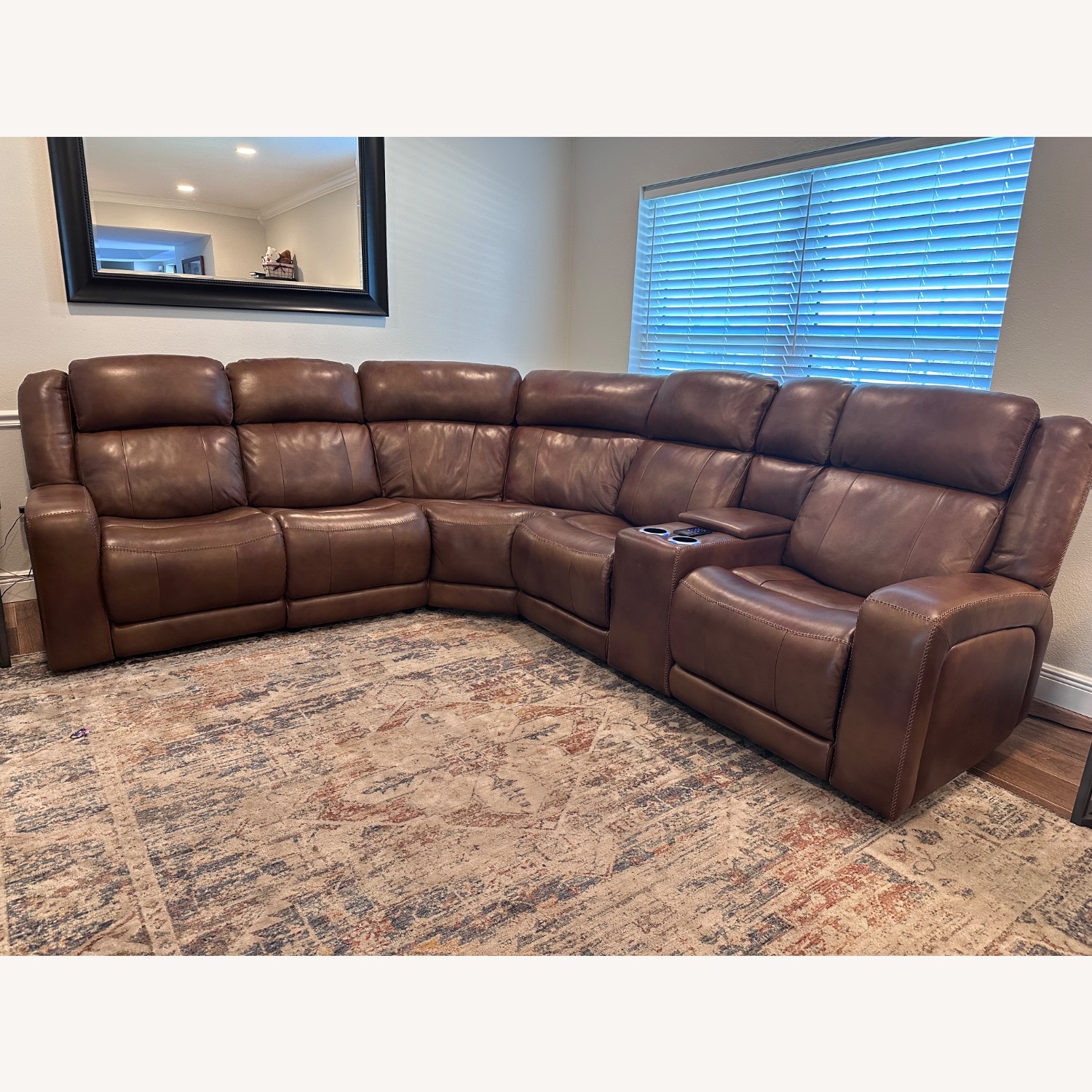 Haverty’s Aviator Light Brown Aviator 5-PC Sectional - image-1