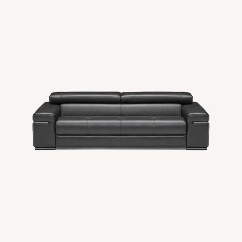 Used Natuzzi Dark Brown Leather 3+ Seater Sofa for sale on AptDeco