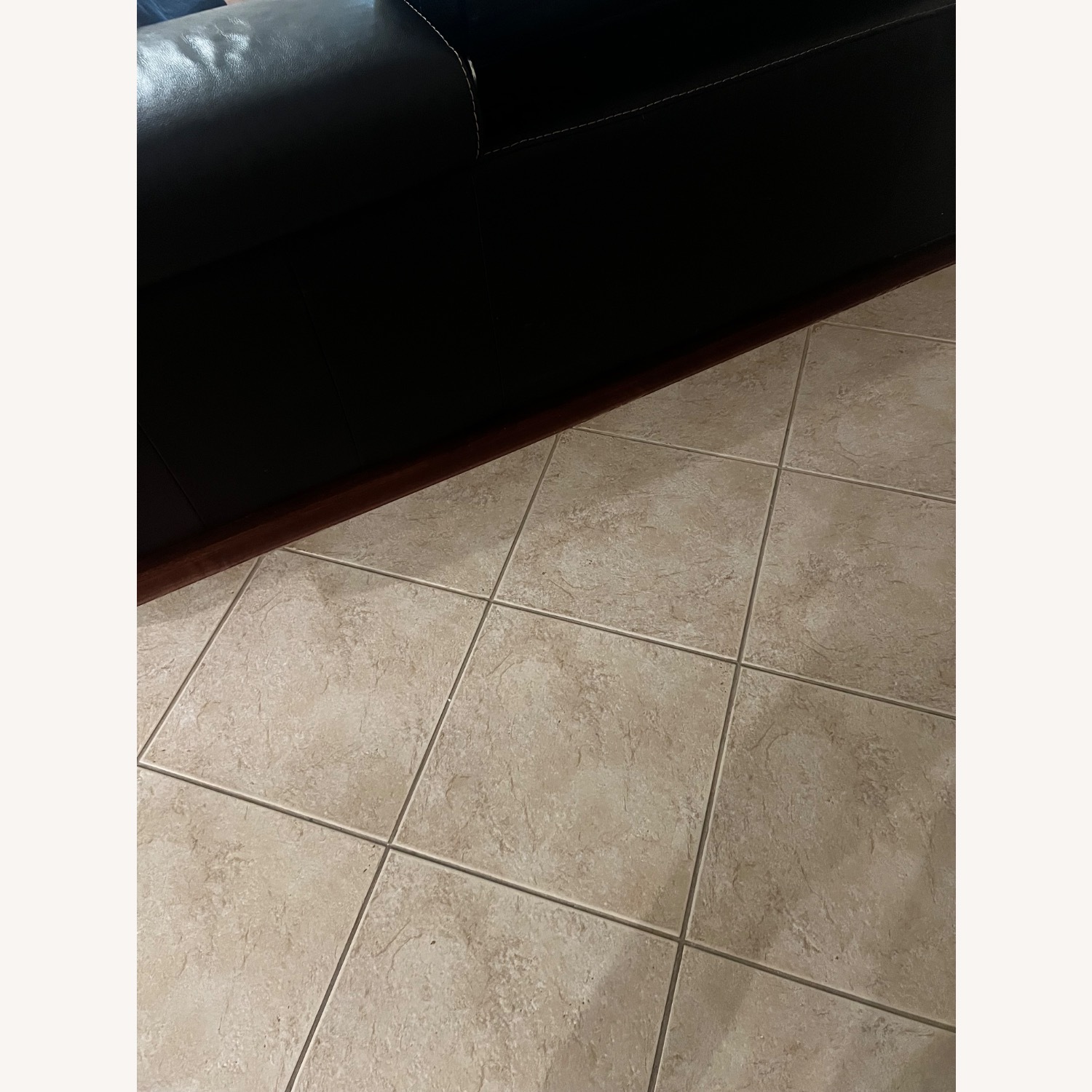 Natuzzi Dark Brown Leather 3+ Seater Sofa - image-5