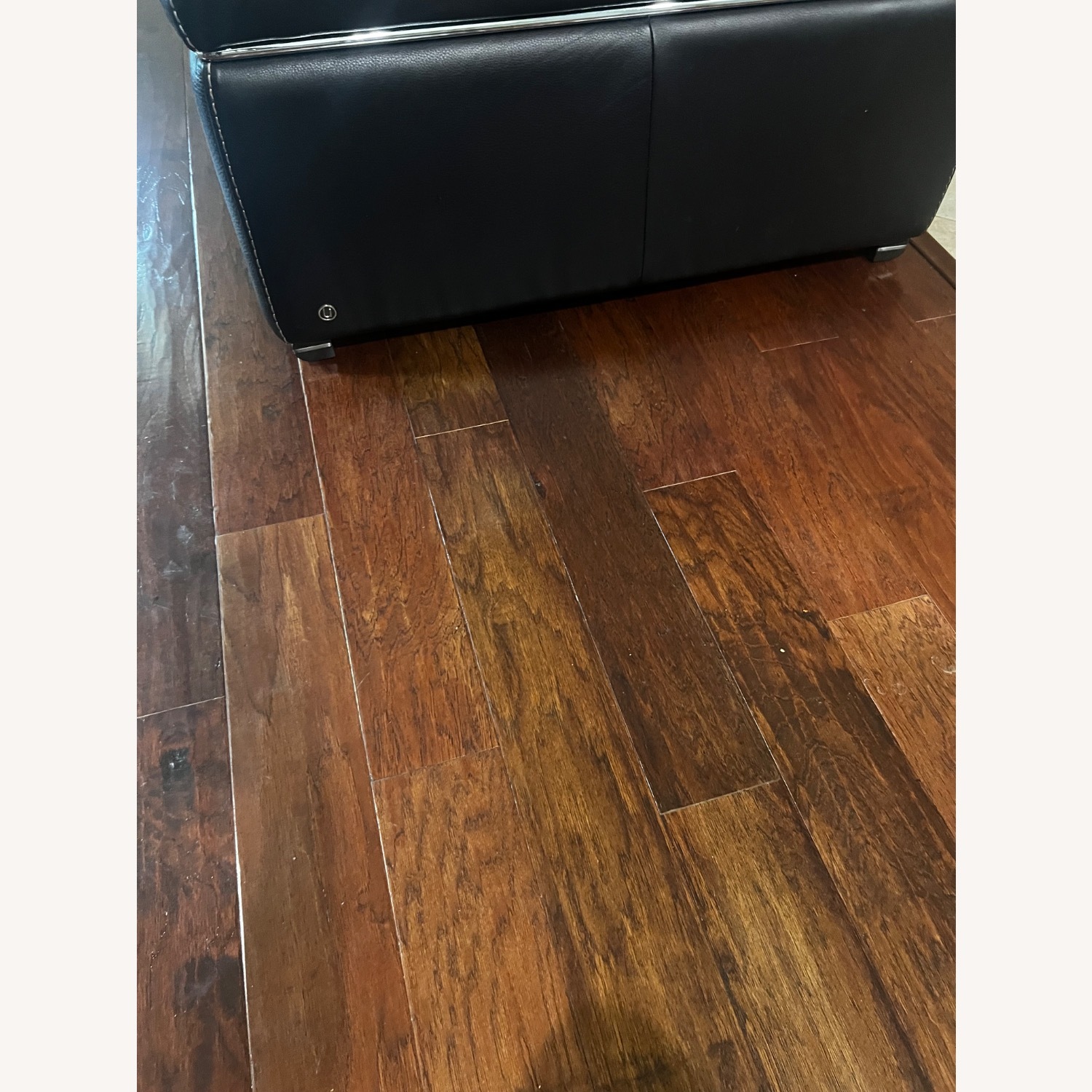 Natuzzi Dark Brown Leather 3+ Seater Sofa - image-4