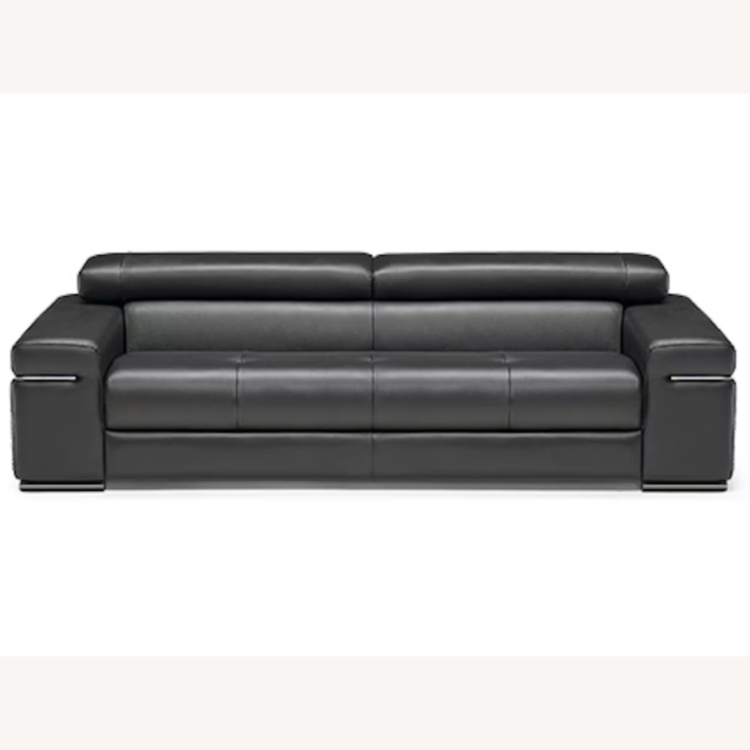 Natuzzi Dark Brown Leather 3+ Seater Sofa - image-6