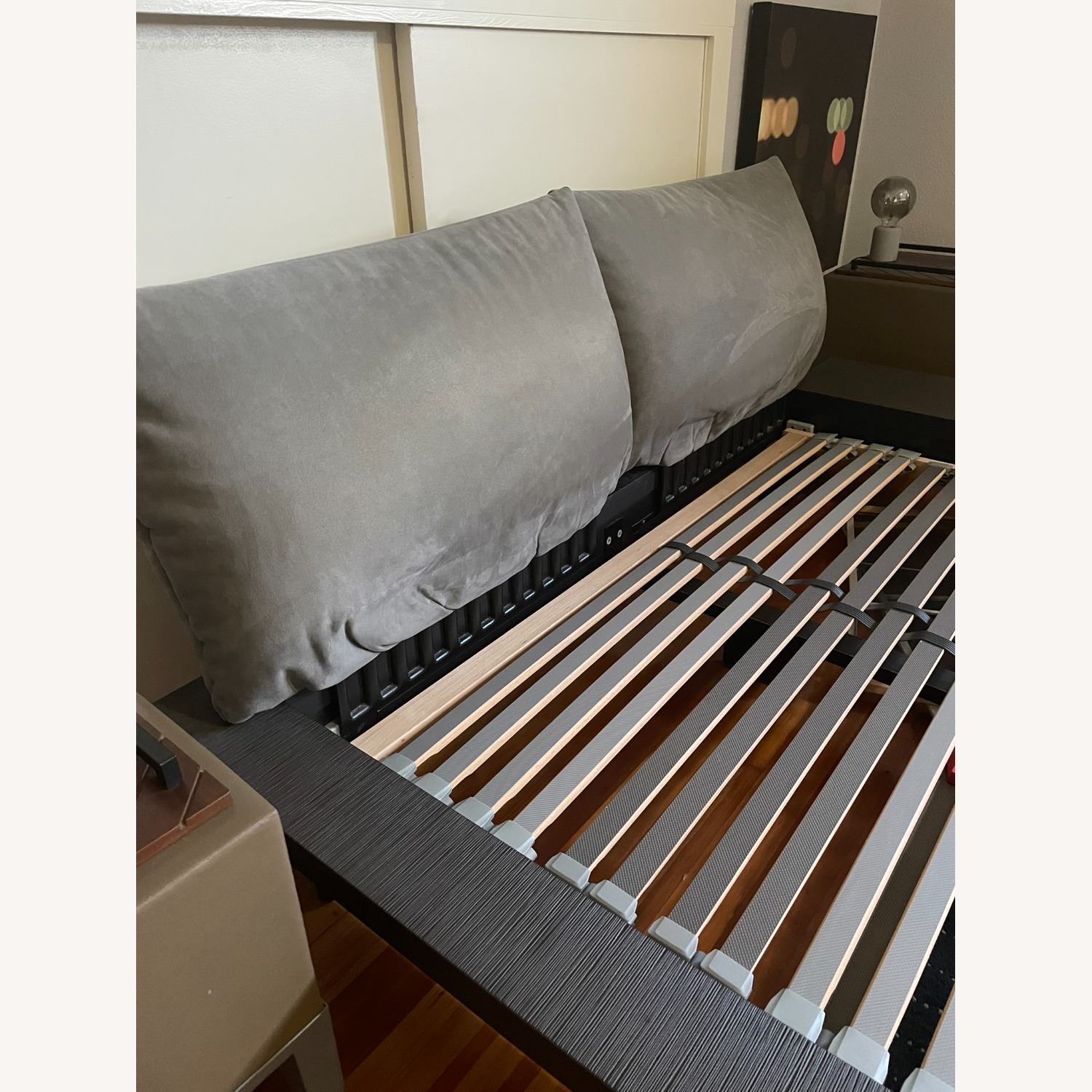 Ligne Roset Peter Maly Dark Brown Wood Queen Bed - image-2