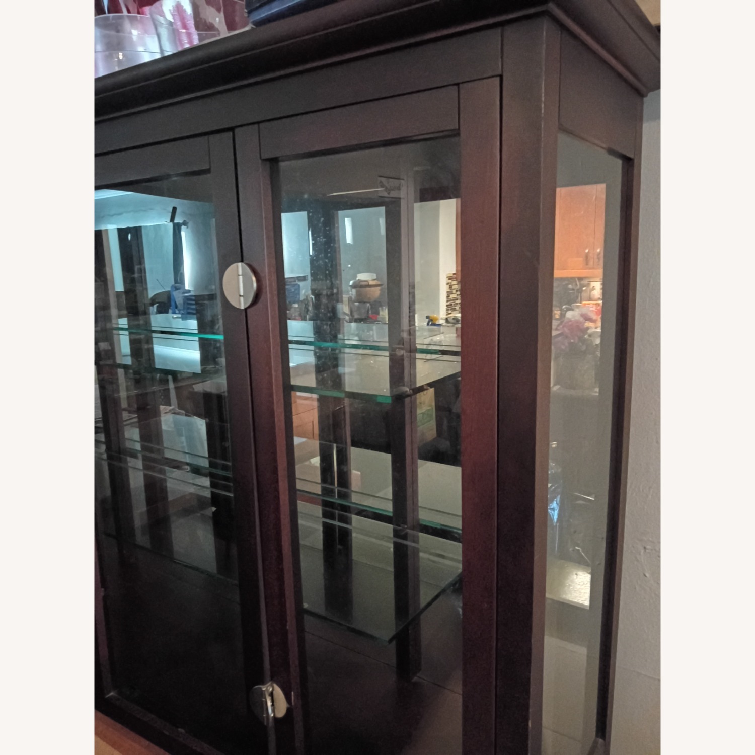 Dark Brown Wood Wall Shelf - image-3