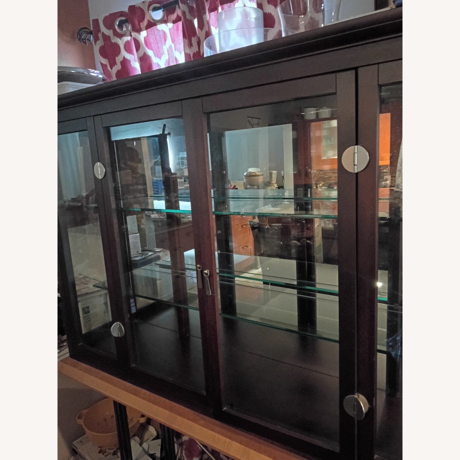 Dark Brown Wood Wall Shelf - image-2