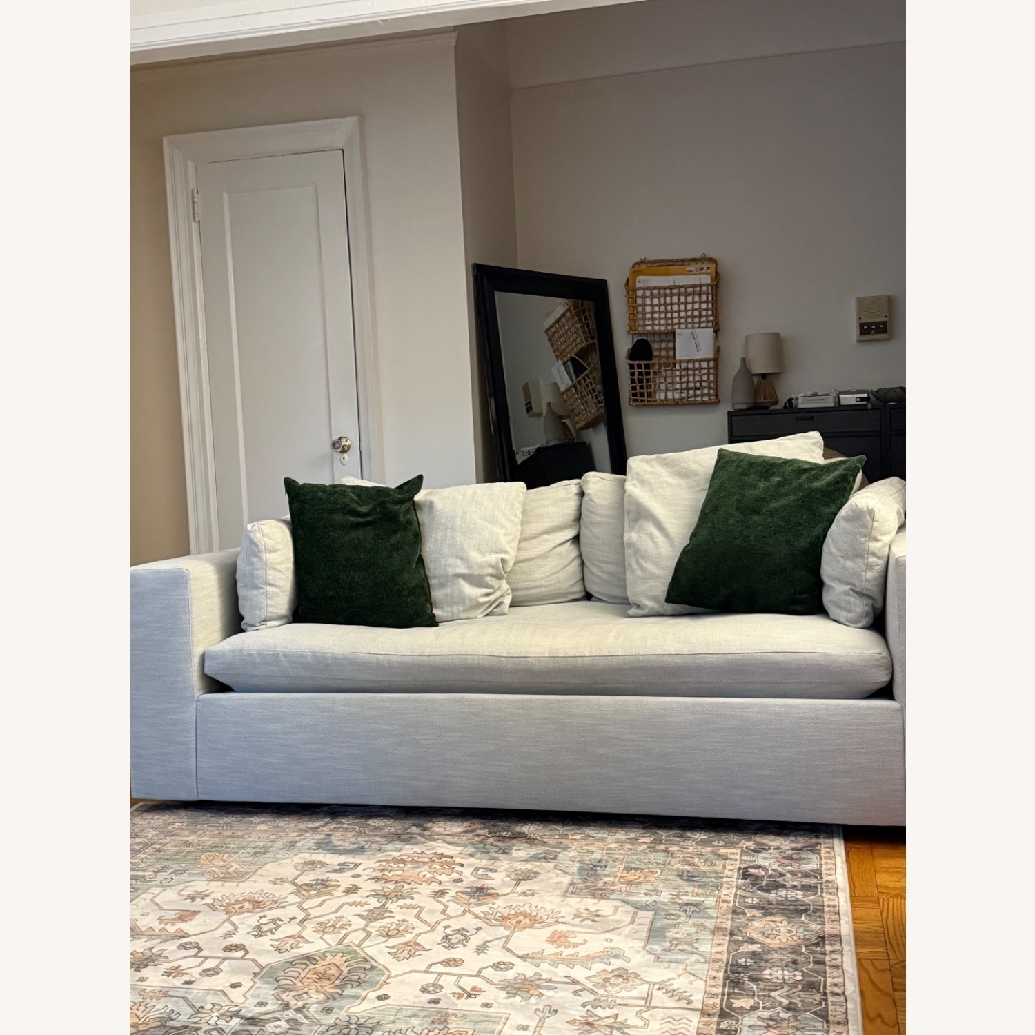 West Elm Light Gray Fabric Sleeper Sofa - image-1