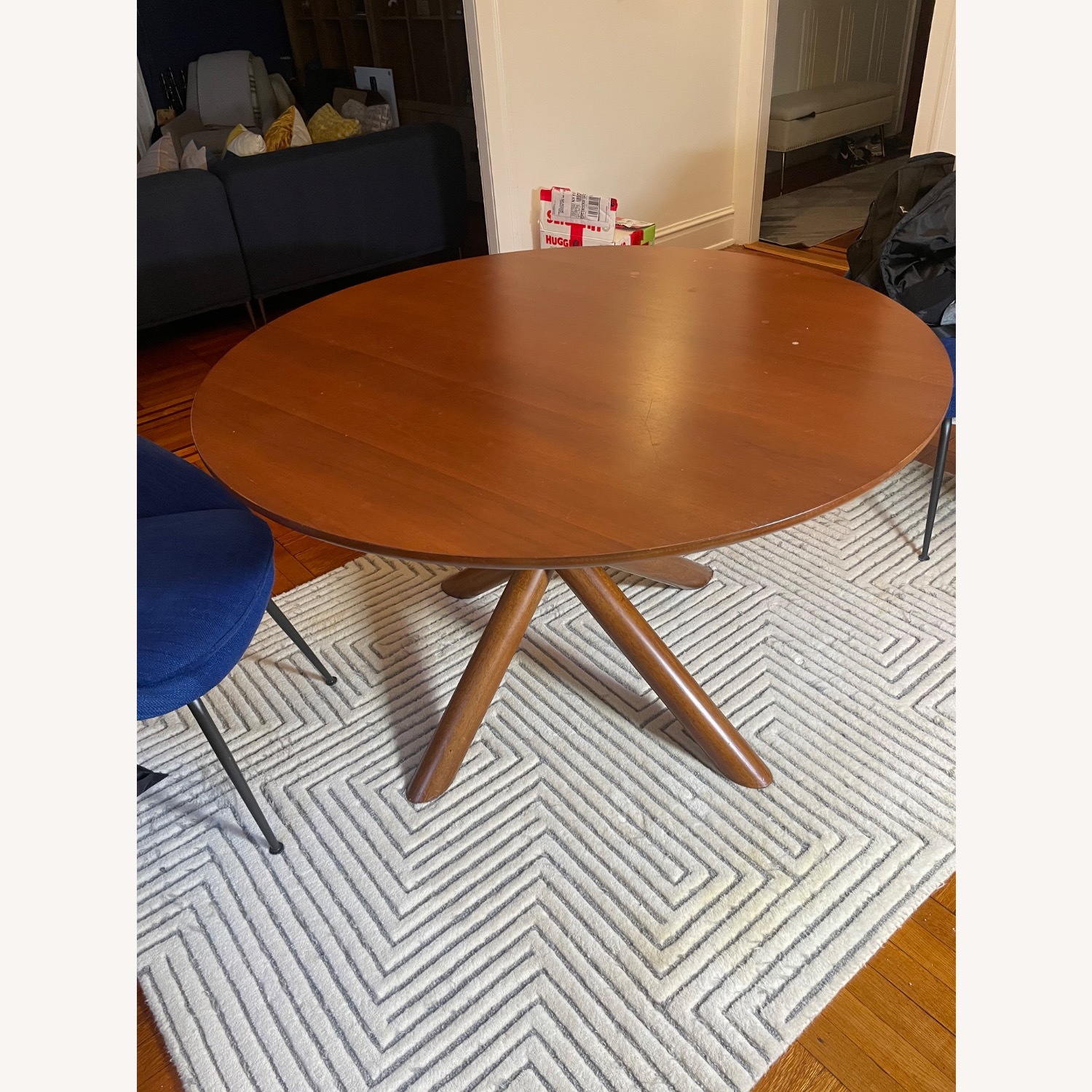 West Elm Dark Brown Jax Round Dining Table - image-1