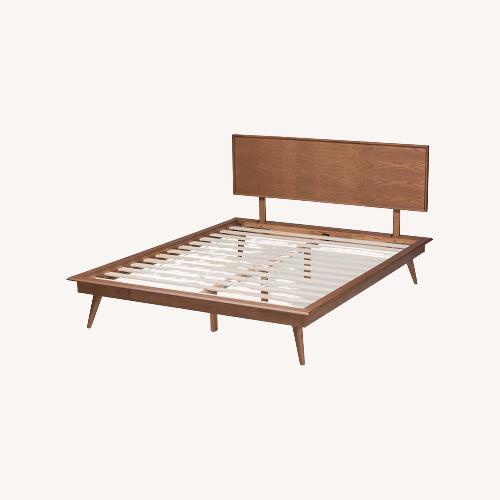 Used Karine MCM Walnut Queen Bed for sale on AptDeco