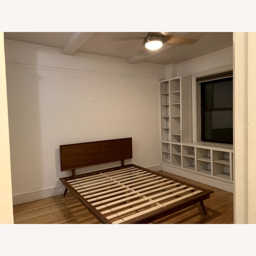 Used Karine MCM Walnut Queen Bed for sale on AptDeco