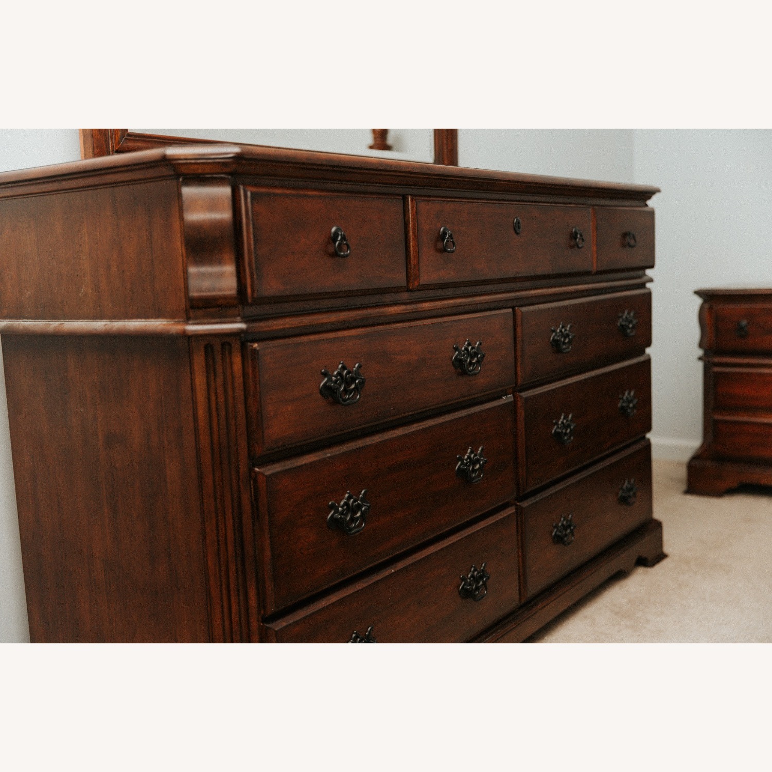 Vintage/Antique Finds Dark Brown Wood Dresser - image-1