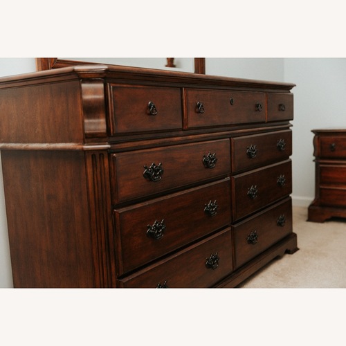 Used Vintage/Antique Finds Dark Brown Wood Dresser for sale on AptDeco